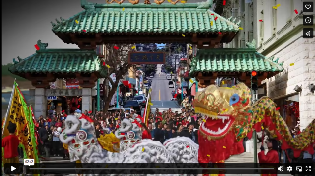 Video sobre año nuevo chino año nuevo lunar en inglés